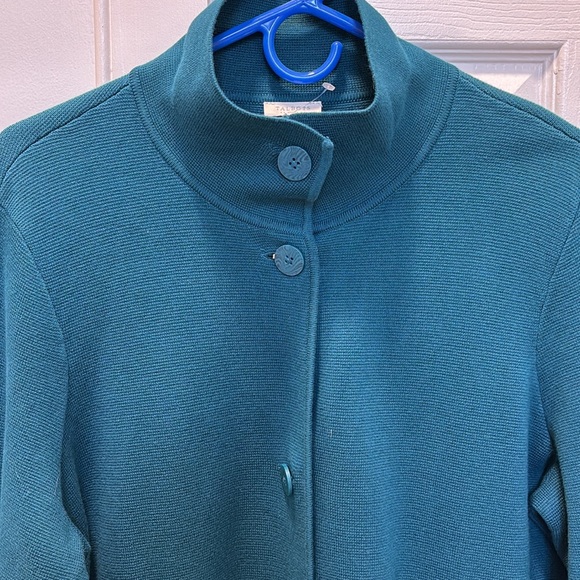 NWT Talbots Woman Size 1X Dark Teal Cardigan/Coat Sweater/Button Up Jacket - Picture 4 of 8